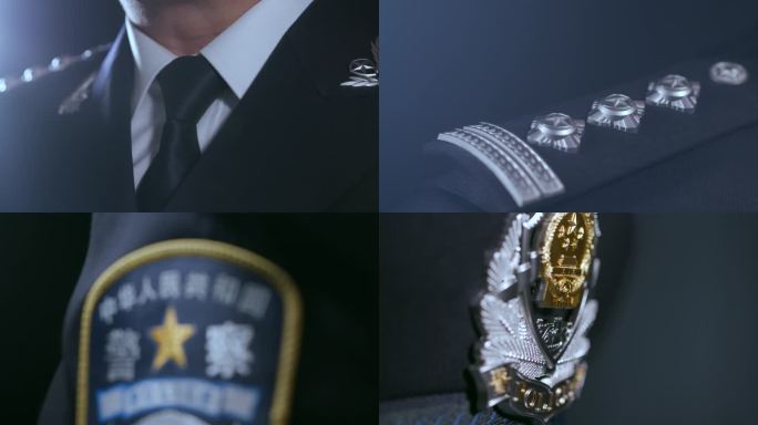 新款警服礼服实拍4K