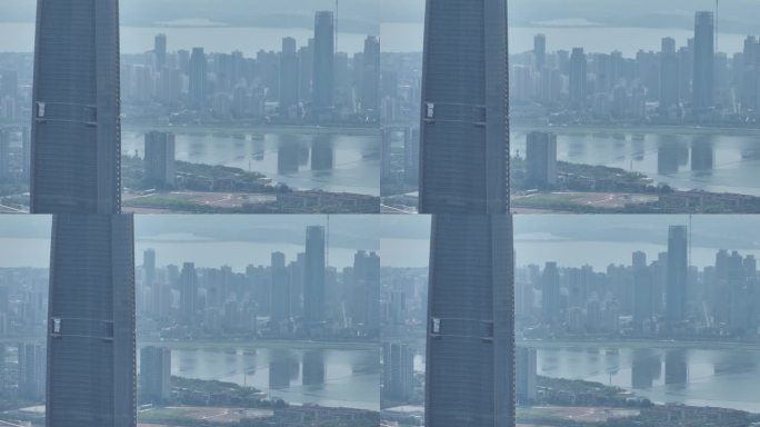 航拍武汉城市地标