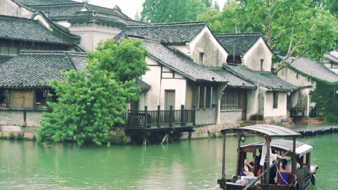 【原创可商用】雨天江南水乡烟雨