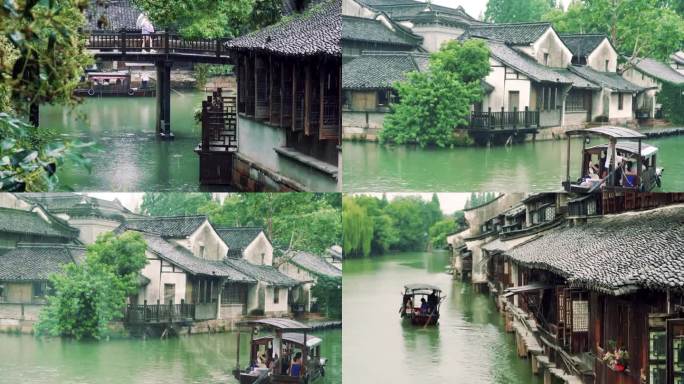 【原创可商用】雨天江南水乡烟雨