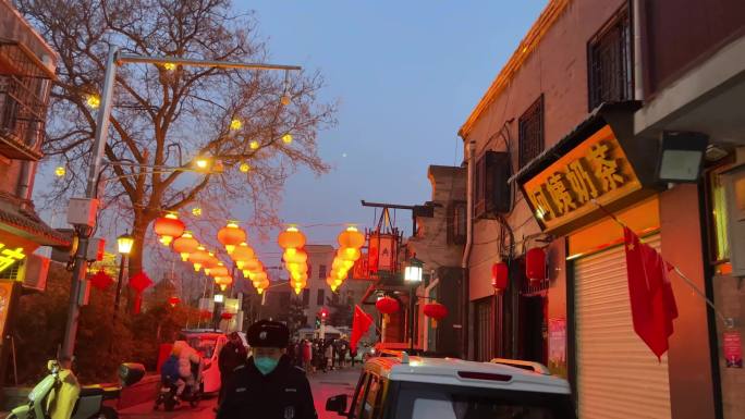 城市老北京夜景灯光装饰花灯彩灯灯笼霓虹灯