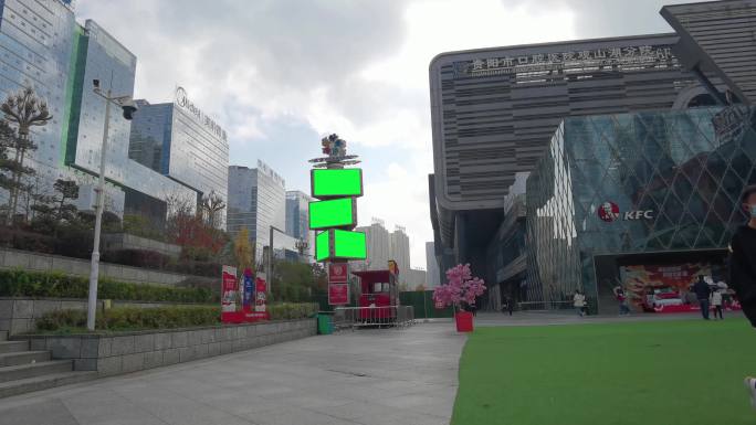 4k城市户外广告牌LED大屏绿幕