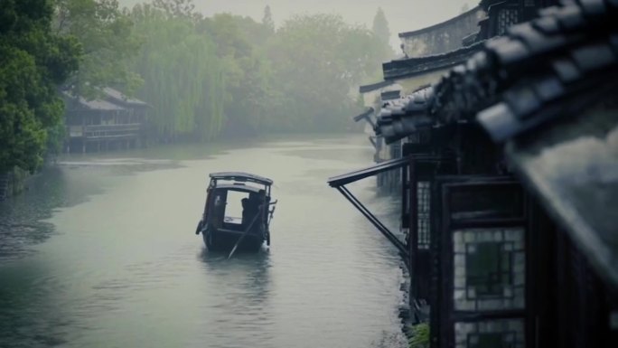 【可商用江南合集】乌镇阴雨天景观