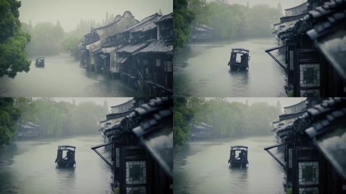 【可商用江南合集】乌镇阴雨天景观