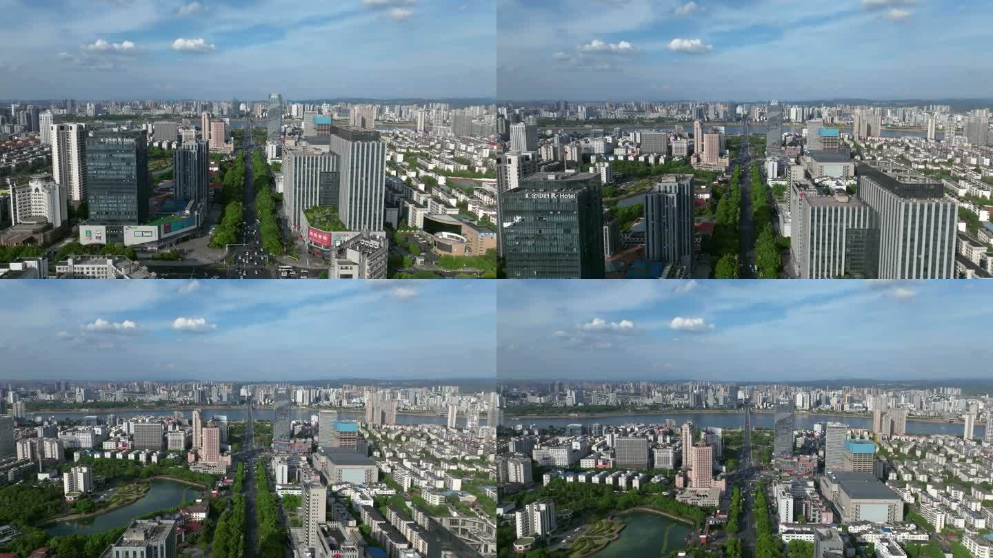 4K航拍株洲城市全景
