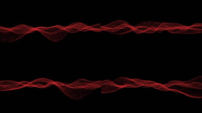 粒子飘带红色-带通道无限循环
