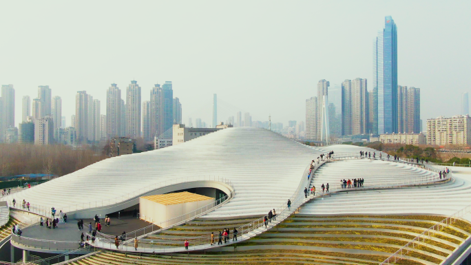 武汉琴台美术馆、2022武汉双年展、航拍