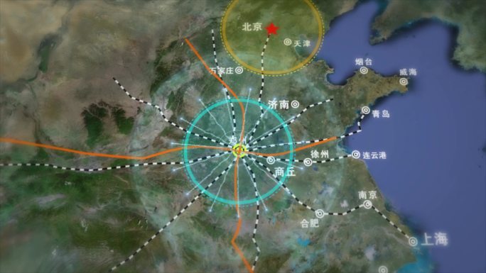 郑州米字形高铁中心城市建设地图模板