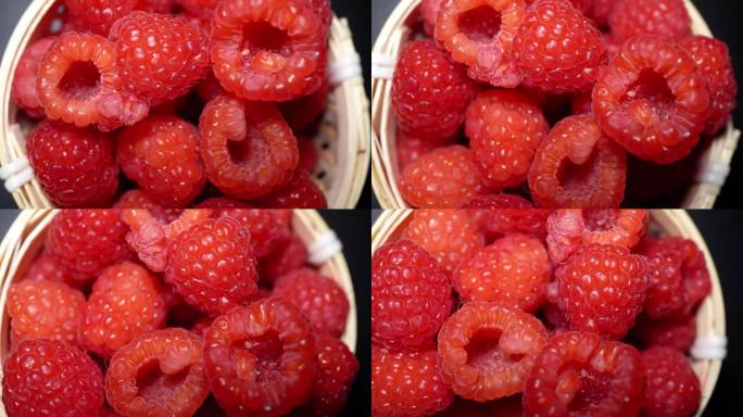 树莓蔓越莓浆果水果美食