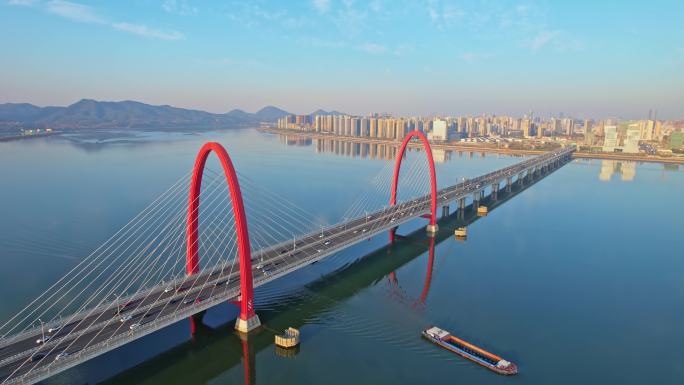 杭州之江大桥航拍