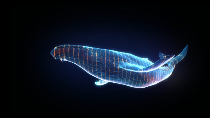 赛博朋克鲸鱼元素 带通道