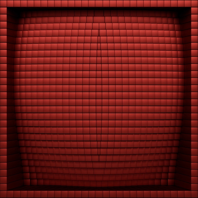 【裸眼3D】艺术盒子方形空间矩阵黑红变化