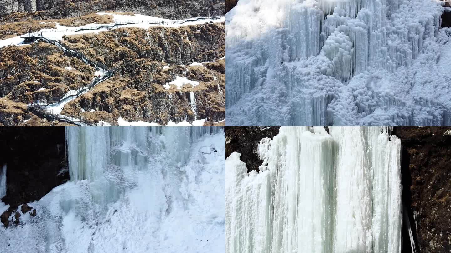 昆明轿子雪山雪景冰柱