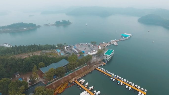 绵阳仙海湖风景区航拍