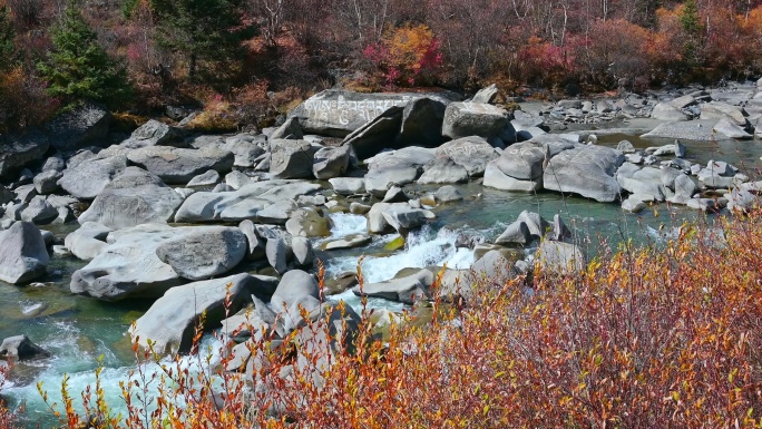秋天流淌的小溪