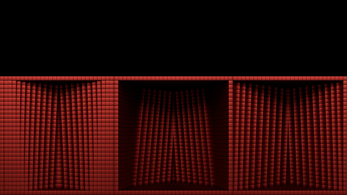 【裸眼3D】艺术盒子方形空间矩阵黑红几何