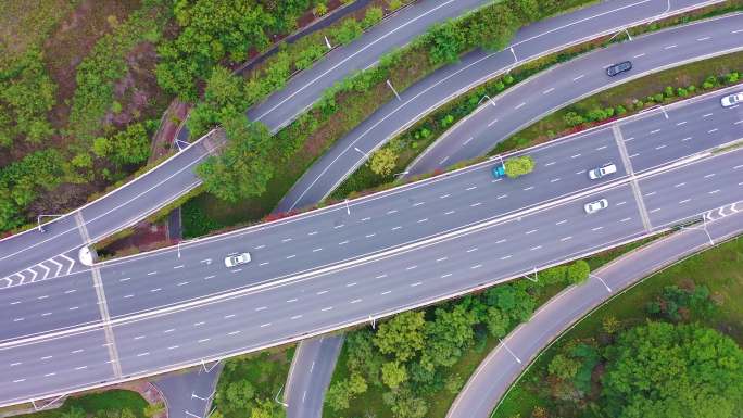 路 车流 立交桥 道路畅通