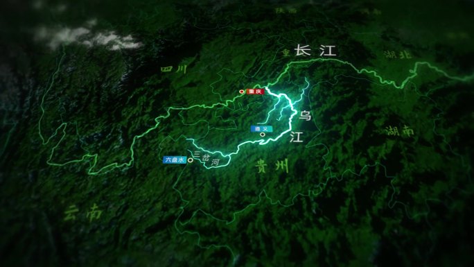 乌江水系地图 （AE）