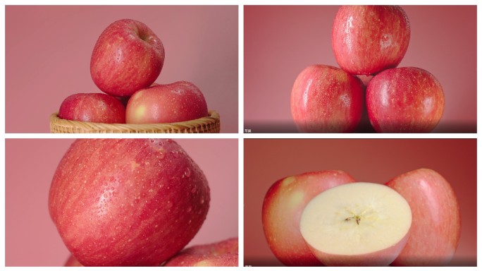 【原创】实拍新鲜红苹果水果农业宣传片4k