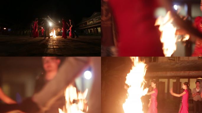 篝火跳舞 团建 傣族舞蹈