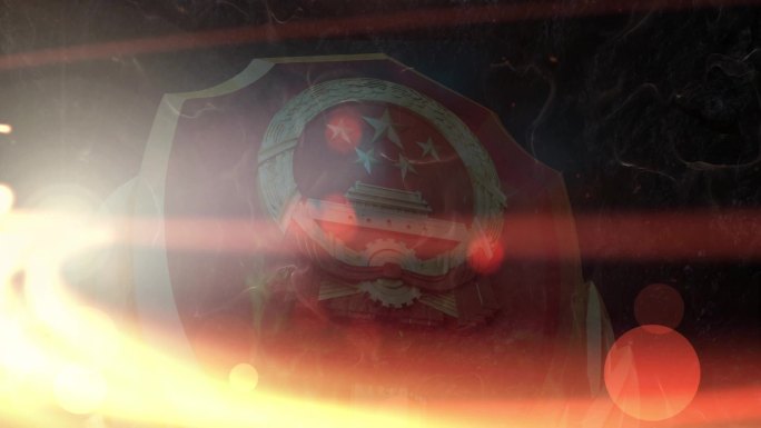 AE模板 武警警徽三维图文片头 C4D