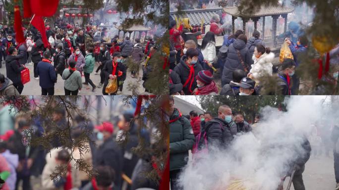 7条4K香火高香寺院祈福素材原背景音