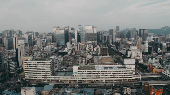 韩国首尔城市航拍