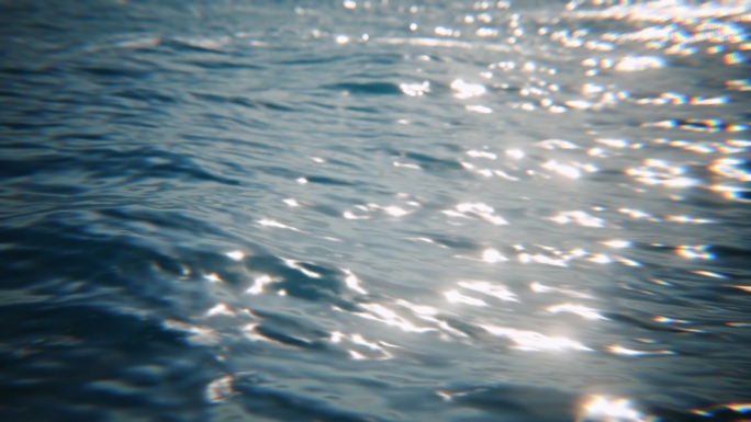 海面水面波光粼粼意境光影