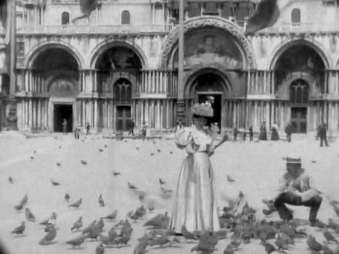 19世纪末意大利 米兰 威尼斯历史影像