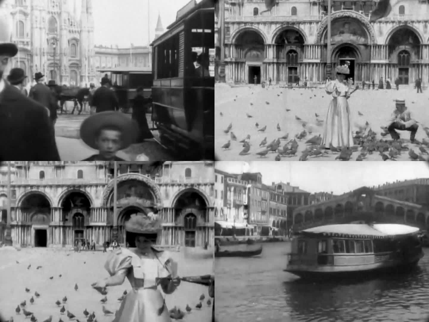 19世纪末意大利 米兰 威尼斯历史影像