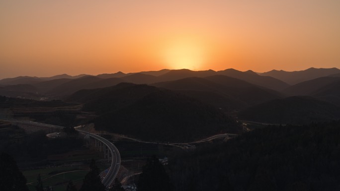 【4K】振兴乡村日出延时