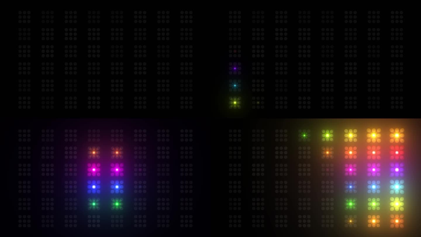 4K七彩圆点LED泛光灯阵列开关动画