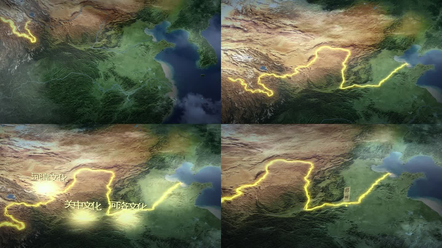 黄河流域_真实地图