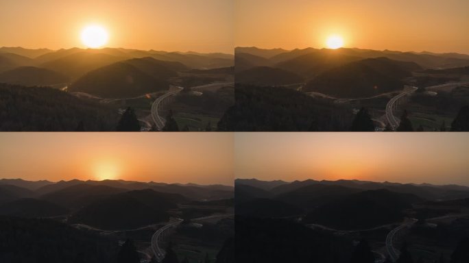 【4K】乡村日落夕阳延时