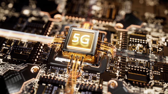 科技芯片5G芯片光线穿梭电路板AI智能