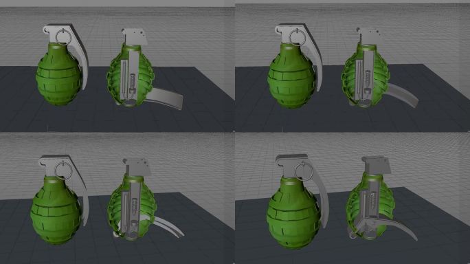 c4d手雷剖面——军事武器教学