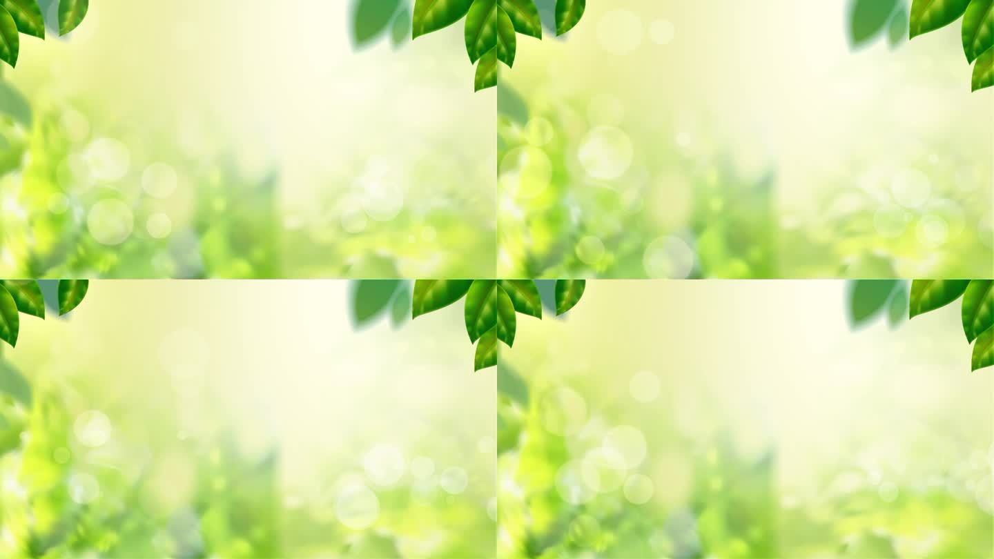 绿色唯美粒子树叶环保产品背景