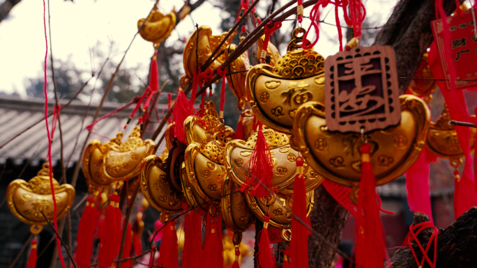 5条4K香火高香寺院祈福素材