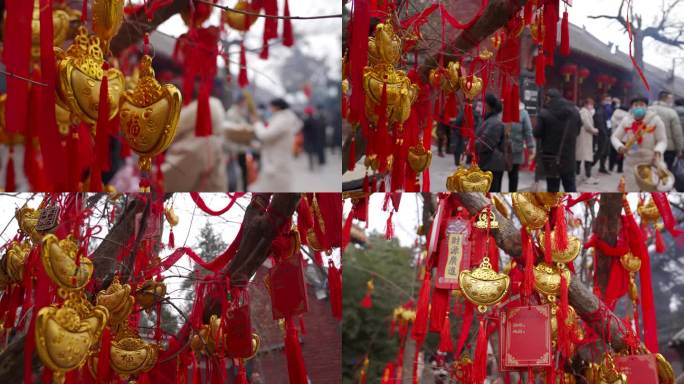 5条4K香火高香寺院祈福素材