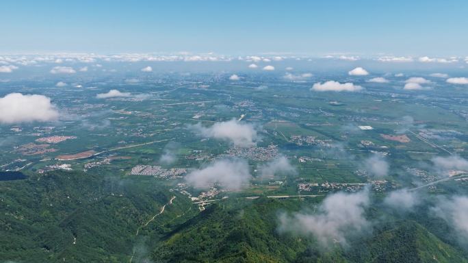 航拍西安八百里秦川