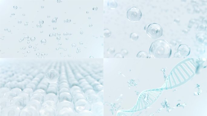 水珠汇聚DNA基因链细胞混剪总合集_4K