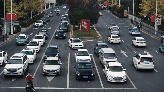 城市路口车流延时