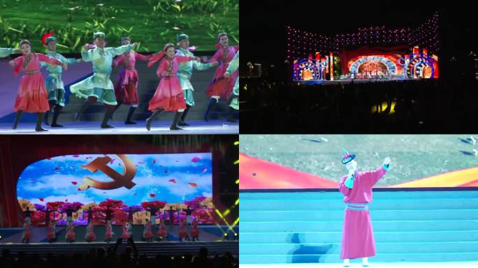 内蒙古大型室外惠民演出现场晚会蒙古族特色