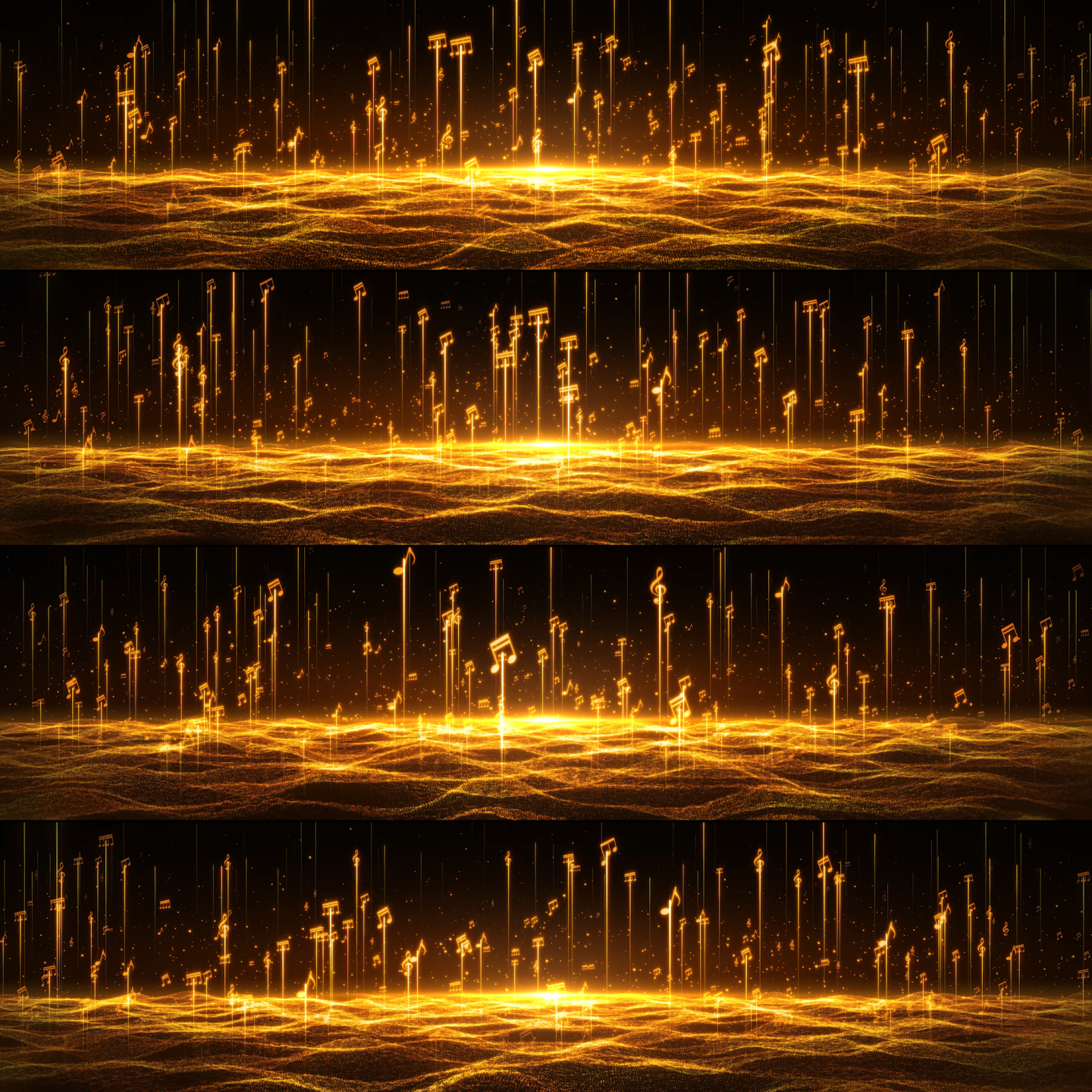 金色粒子音符背景8k