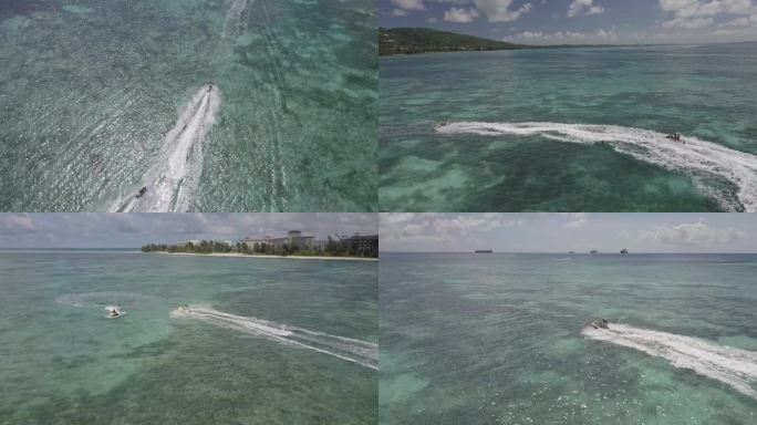 4K美国塞班海岛大海悬崖海浪礁石风光航拍