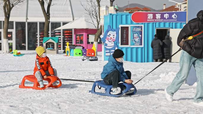 冰雪乐园游乐场 小孩滑车