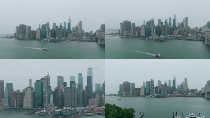 北美纽约航拍4k素材