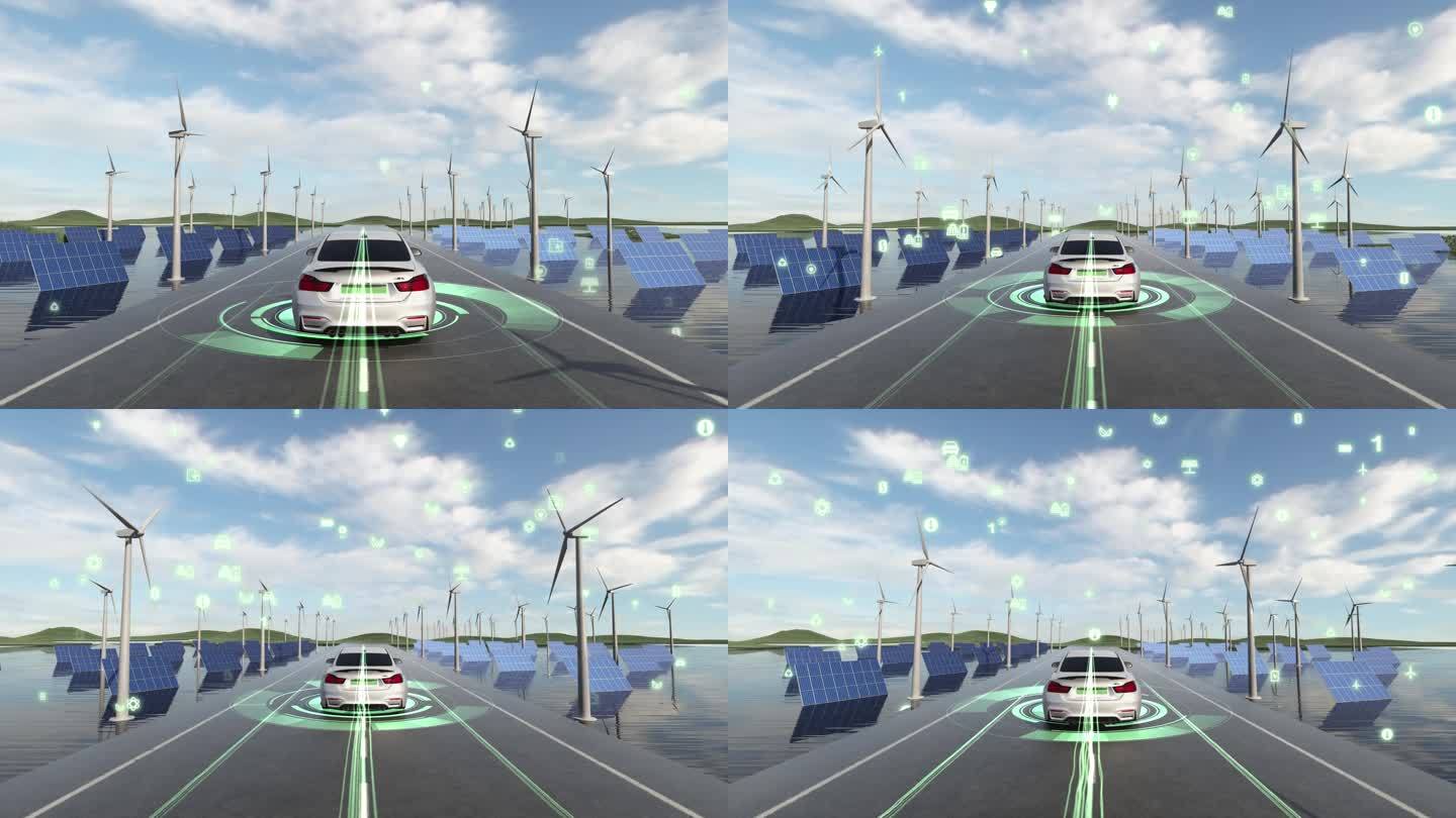 科技新能源汽车行驶
