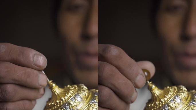 西藏工艺品 铸造 打铁 锤铁 银器 银碗