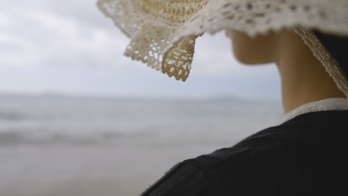 海边孤独悲伤难过思念伤感雨天